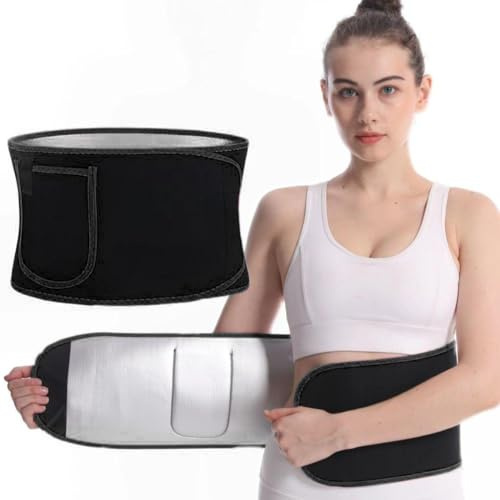 SGERUFZ Waist Trainer Damen Herren zum Abnehmen, Bauchweggürtel Schwitzgürtel, Taillenformer Sport Fitness Gürtel zur Fettverbrennung, Mit Telefonhalterung