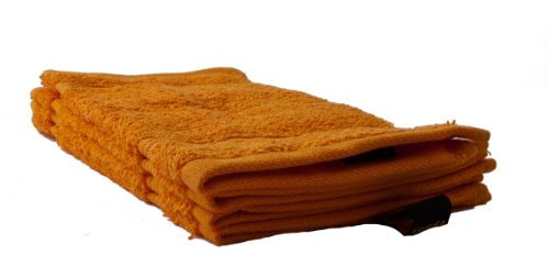 Gözze - New York Gästehandtuch, 4er Set, Weich und saugfähig, 100% Baumwolle, 30 x 50 cm - Orange