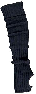 krautwear® Damen Mädchen Ballettstulpen mit Fersenloch Beinwärmer Ballett Stulpen Legwarmer Armstulpen ca. 55 cm 80er Jahre 1980er Jahre schwarz weiss Neon Pink Grün Gelb Orange (schwarz)