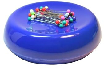 Grabbit Blue Feather Magnetic Pincushion W/50 Pins, 1 Count (Pack of 1)