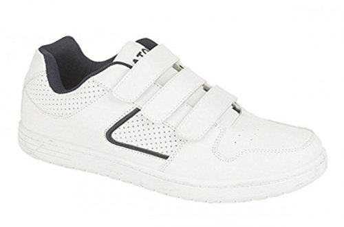 DEK CHARING CROSS Mens Triple Velcro Trainers White UK 8