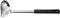 Fackelmann Soßenlöffel 26 cm BLACK, Küchenhelfer aus Edelstahl und Kunststoff, Schöpflöffel mit Anti-Rutsch-Funktion (Farbe: Silber/Schwarz), Menge: 1 Stück