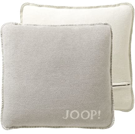JOOP! Kissen mit Füllung UNI-Doubleface | Feder-Ecru - 50 x 50