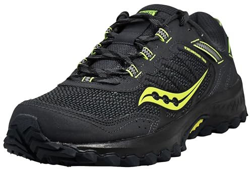 Saucony Men's Versafoam Excursion TR13 Trail Running Shoe, GREY/CITRON, 9 M US