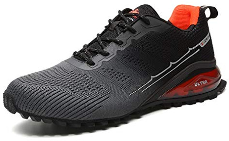 Dannto Running Shoes Mens Trainers Lightweight Outdoor Sports Shoes Athletic Gym(Grey,40)