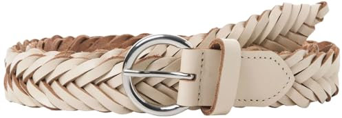 BRAX Damen Ledergürtel Gürtel, Weiß, 85 cm