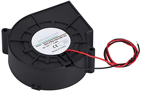 12V 2.4A Double Ball Turbine Souffleur D'air, Mini Ventilateur de Refroidissement Mighty Mover, Ventilateur de Plancher Sécheur Utilitaire Blowe pour Pique-Nique Camping Barbecue