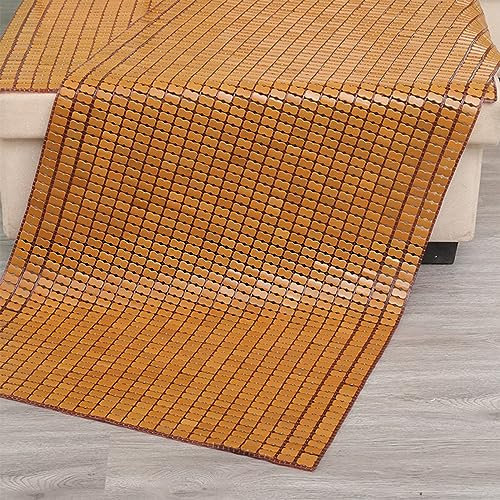 X1NGFU Naturale Tappetino Estivo in bambù,Stuoia di bambù per Letto,Liscio E Traspirante Materassino Rinfrescante,Tappetino Mahjong in bambù,per Divano,Sedia,Larghezza X Lunghezza (40x80cm)
