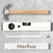 Geschenk Set - Hammer + Zollstock + Wasserwaage + Zimmermannsbleistift - mit Name personalisiert - Gravur - Handwerker Bauherr Vatertag Papa Opa Mann Heimwerker Weihnachten Geschenkset Männer