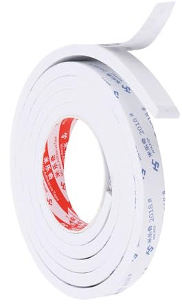 PATIKIL Nastro in schiuma sigillante da 2m/6.6ft, largo 2cm spesso 10mm, nastro di tenuta monofacciale per finestre e porte per isolamento, bianco