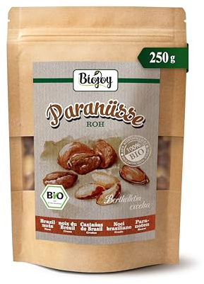 Biojoy Ekologiska paranötter hela och råa, naturliga, paranötskärnor, 250 g | Utan skal, orostade, osaltade, från Bolivia