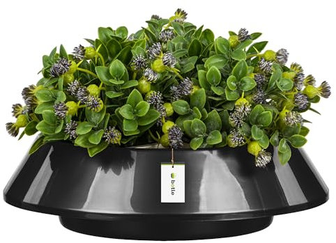 botle Ciotola per cimitero, rotonda, diametro 25 cm, in plastica, per fiori vivi e artificiali