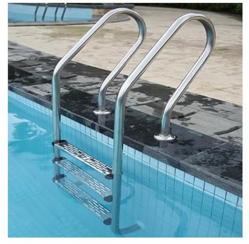 Escalera For Piscina, Escalón De Acero Inoxidable De 2 O 3 Peldaños For Piscinas Subterráneas, Fácil De Usar For Piscinas Elevadas.(3Step)