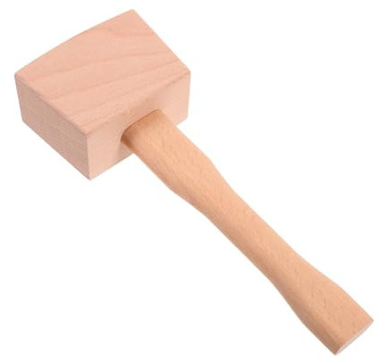 Homoyoyo Wooden Mallet Hammer Heavy Duty Woodworking Mallet for Carpentry and Wood Carving Solid Beech Wood Hand Tool Suitable for Craft and Outdoor Use