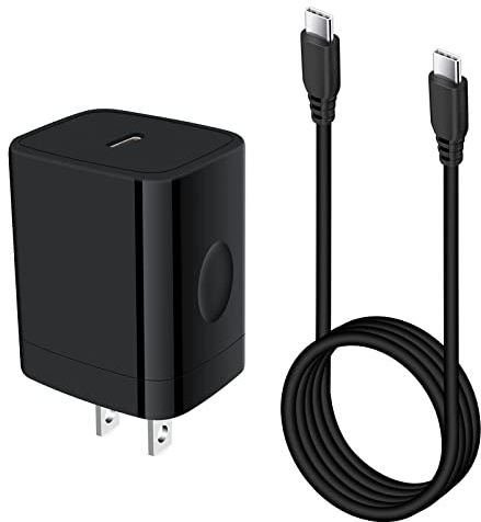Type C Charger,20W PD USB C Wall Charger Fast Charging Block & 6ft Android