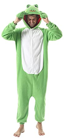 SimZoo Adulte Animal Onesie Pyjama, Hommes Et Femmes Grenouille Costume VêTements De Nuit, One-Piece Unisexe Homewear