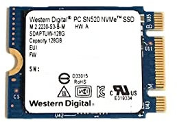 Western Digital WD 128GB SSD PC SN520 M.2 2230 30mm PCIe Gen3 x2 NVMe SDAPTUW-128G Solid State Drive for Dell HP Lenovo Laptop Desktop Ultrabook Kiosk POS MFP IoT