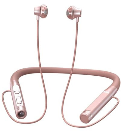 Neckband Bluetooth Headphones Wireless Earbuds with Microphone Flashlight Around the Neck Waterproof Sport Headset Noise Cancelling Ear Buds 120H Playtime for Running Cycling Cell Phone Android iOS