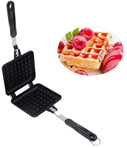 Flower Heart Shape Waffle Irons Mold Nonstick Coating Surface Baking Pan,Double Sided Waffle Pan,Double Sided Waffle Pan,for Kitchen Baking Accessor, Double Sided Waffle Pan,Flower Heart Shape Wa