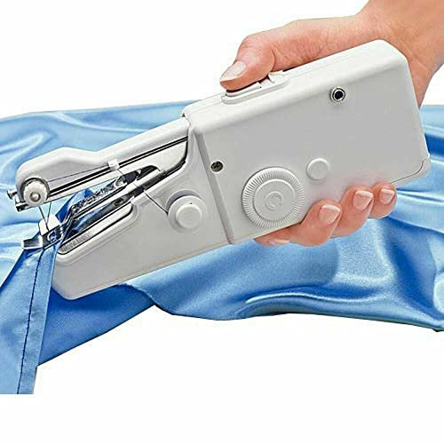 True Face Sewing Machine Handheld Portable Lightweight Mini Hand Held Sewing Machines Stitch Fabric Cordless Battery Operated Stitching Clothes Handicrafts For Home Travel Camping Repairing DIY