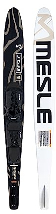 Mesle Mono Wasserski Freecarve mit B6 Bindung, Slalom Wasserski bis 120 kg, Tunnel Mono-Wasserski für Anfänger bis ambitionierte Slalom-Fahrer, Jugendliche Erwachsene