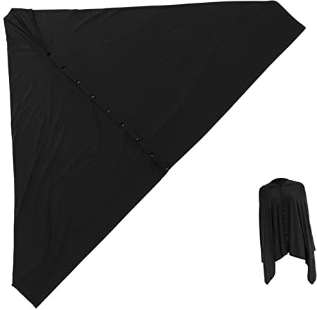 TOYANDONA Poncho de Lactancia Multifuncional para Amamantar Mujer, 100% Algodón Transpirable, Bufanda de Enfermería Ligera para Exteriores, Viajes y Paseo, Color Negro, Tamaño Único