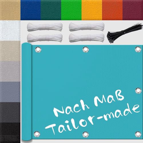 Ufamiluk sonnensegel 1.8x1m markisenstoff rechteckig terrasse wasserdicht überdachung Balkon balkonverkleidung für terrassenüberdachung Balkon überdachung Blauer See