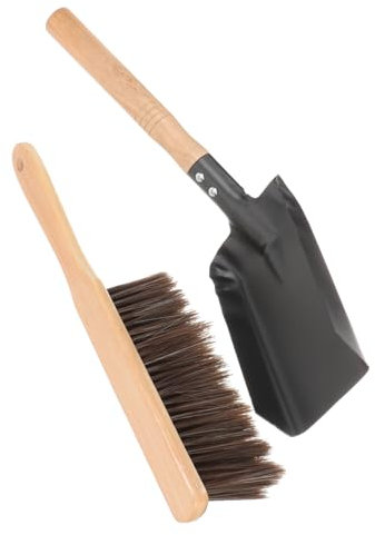 WHAMVOX 1set Pulizia Per Caminetti Scopa e Paletta Per Rimozione Ceneri e Sporcizia Strumento Versatile e Resistente Per La Casa