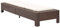 HETFTJN Campingliege Strandstuhl Loungesessel Outdoor Balkon Sessel - Sonnenliege mit Auflage Braun Poly Rattan für Garten Balkon Outdoor Camping