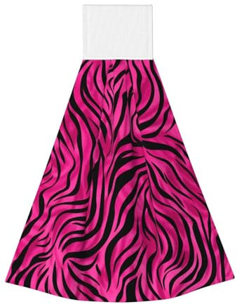 Mexpekil Hängende Handtücher, sehr saugfähig, rosa Zebramuster, Badezimmer-Handtuch, ultraweiche Geschirrtücher für die Küche