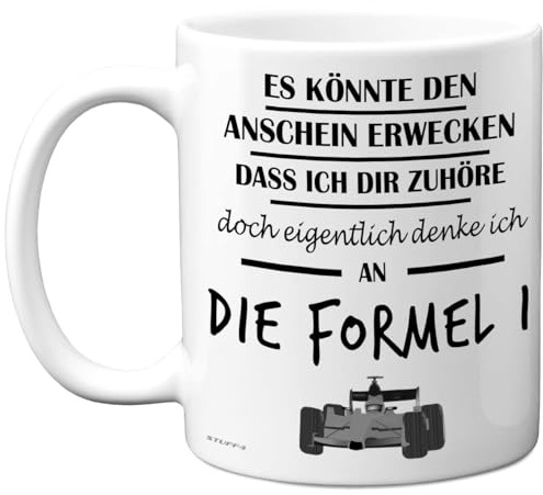 Rolig F1-kopp, present till F1-fans, formel-1-present, 325 ml