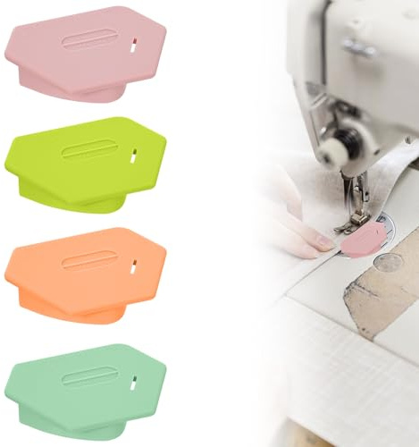 lafo 4er-Set Magnetische Nahtführung für Nähmaschinen - Abnehmbares Nähzubehör mit Präzisionsmagneten, Multifunktionales Nähmaschinen Zubehör mit Präzisionslineal für präzises Nähen, Säumen & Quilten