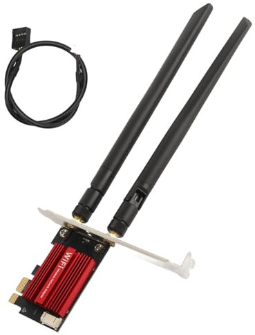 WiFi 6 Ax3000 PCIe WiFi Tarjeta, 1200Mbps Dual Frecuencia 6 Tarjeta de Red, PCIe de Emparejamiento Rápido para 7 8 10 11
