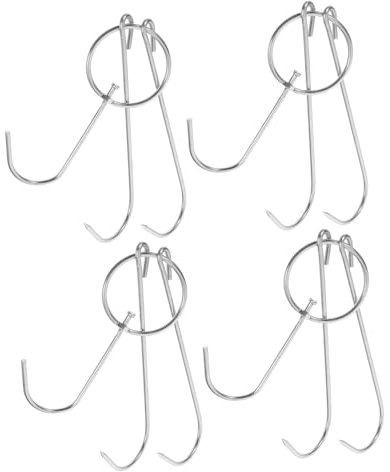 ABOOFAN 4 Pièces Crochet Inox Pour Barbecue Grillades Et Volaille Crochets à Viande Pour Suspendre Et Fumer Pour Ustensiles De Barbecue