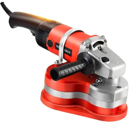 Smerigliatrice angolare per levigatrice per cemento, lucidatrice elettrica per impieghi gravosi da 3800 W, lucidatrice portatile a 6 velocità con 3 dischi diamantati, per levigare,Withoutextensionrod
