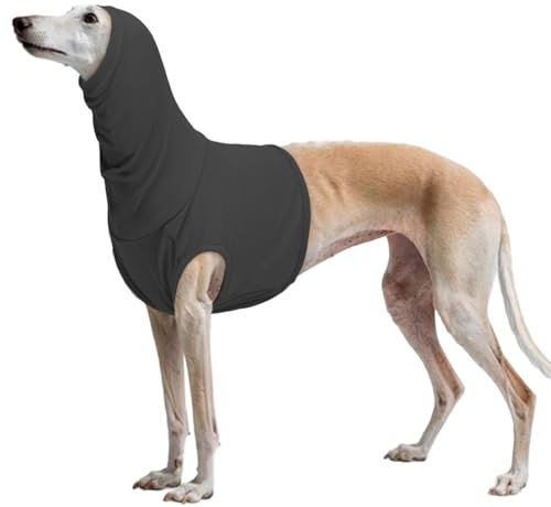 PUMYPOREITY Hundeloop, Hundebody Blutohr Othämatom Verband Kopf Hund Tier Schal Op Verhindert Kratzen am Hals(Grau, L)