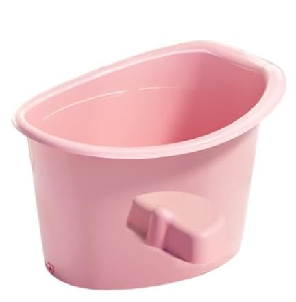 Milageto -Badeeimer zum Aufstellen mit Stützsitz, Rutschfester -Duscheimer, Kinderbadewanne, Geschenke für, Jungen und Mädchen, Pink S