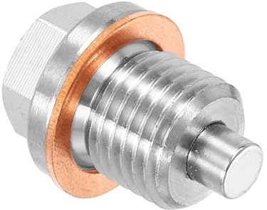 QUARKZMAN Tornillo Magnético De Drenaje De Aceite M16x1.5 25mm Longitud Tornillo De Drenaje Magnético De Acero Inoxidable Cárter Con Arandela De Cobre Universal