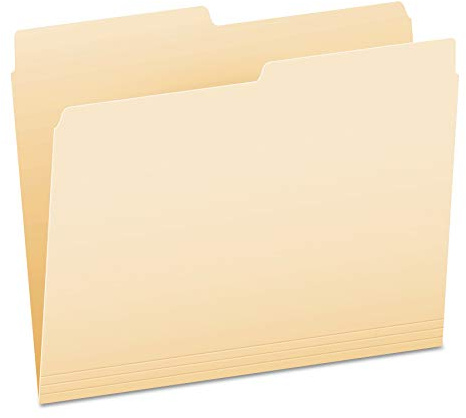 Pendaflex File Folders, Letter Size, Manila, 1/2 Cut, 100/BX (752 1/2), Letter