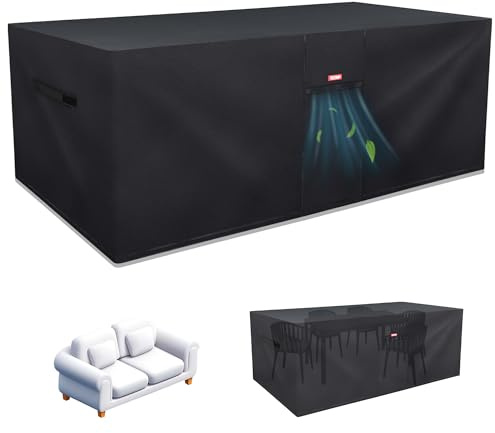 BARTSTR Telo di copertura per mobili da giardino Oxford 600D, impermeabile, anti UV, protezione per mobili da giardino, 180 x 120 x 75 cm, adatto per mobili da giardino, per il tempo libero