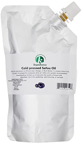 KOPABANA 100% Cold Pressed Safou Oil | Atanga| Bush pear| Prune| Lactation Support | dacryodes edulis | Paleo Friendly 8 fL oz