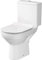 VBChome WC Toilette Stand Spülrandlos Keramik Komplett Set mit Spülkasten Funktion für Waagerechten Abgang WC-Sitz Slim aus Duroplast mit Absenkautomatik Abnehmbar Deckel Waagerecht Ablauf