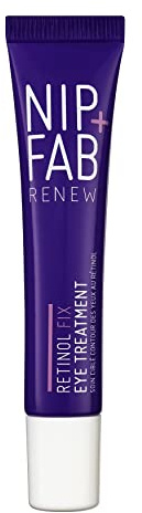 Nip + Fab Retinol Fix Augenpflege – Glättend, Anti-Aging Gegen Augenringe, Schwellungen & Fältchen – Augencreme mit Retinol Verzögerte Freisetzung, Vitamin C, Peptiden & Hyaluronsäure, Vegan, 15 ml