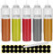 Happybase 10 bottiglie per condimenti da spremere con coperchio avvitabile, da 453,6 g, 907,2 g, multiuso, in plastica, per salse, barbecue, vernice e olio d'oliva