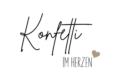 Bügelbild Konfetti im Herzen zum Karneval/Fasching