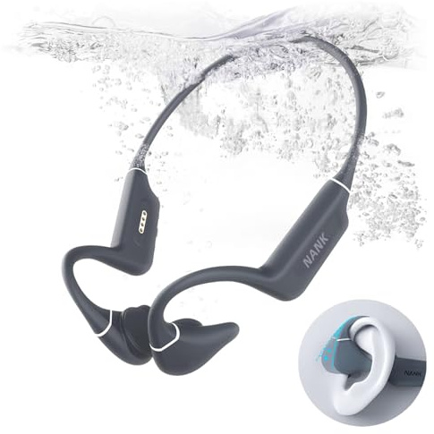 NANK Runner Diver2 Pro - Auriculares de natación IP69, impermeables, conducción ósea, micrófono integrado, Bluetooth 5.4, 32 GB, auriculares subacuáticos para surf