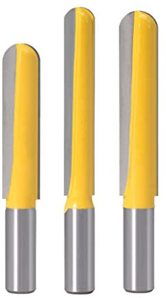 3pcs 12mm Shank 1/2″Shank Long Blade Round Nose Bit CNC Carbide End Mill Tool Core Box Router Bit Long Reach Woodworking Tools(3pcs 12mm)