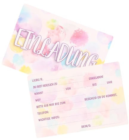 Acooruiteng Einladungskarten Geburtstag Einladung Geburtstag Einladungskarten Partyeinladungen Geburtstagseinladungen Geburtstagseinladung Einladungen Party Invites für Alle Altersgruppen 12 Stück