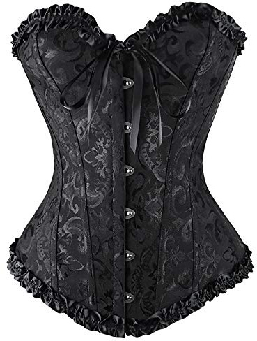 Corset Femme Bustier Rétro Élégant Brodé - Ceinture Pirate Halloween Vêtement Gothique Déguisement Grande Taille pour Habiller et Robes de Soirée