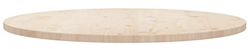 Annlera Tischplatte aus Holz Runder Desktop Dekorplatte Schutzplatte Ersatztischplatte für Esstische Couchtische oder Gartentische Modernes Design Leicht zu Reinigen Braun 90x2,5 cm